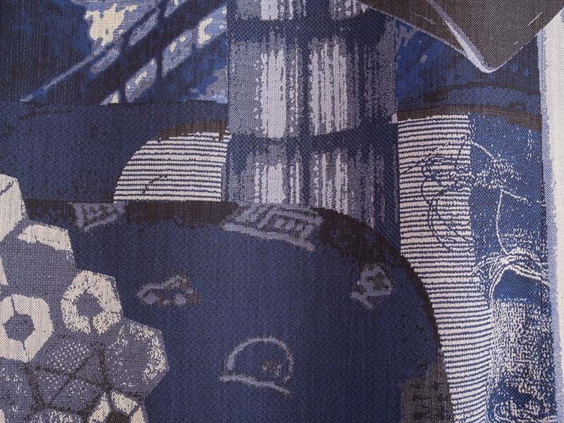 Konstfack's restaurant is decorated with a huge photographic collage woven by Svensson.